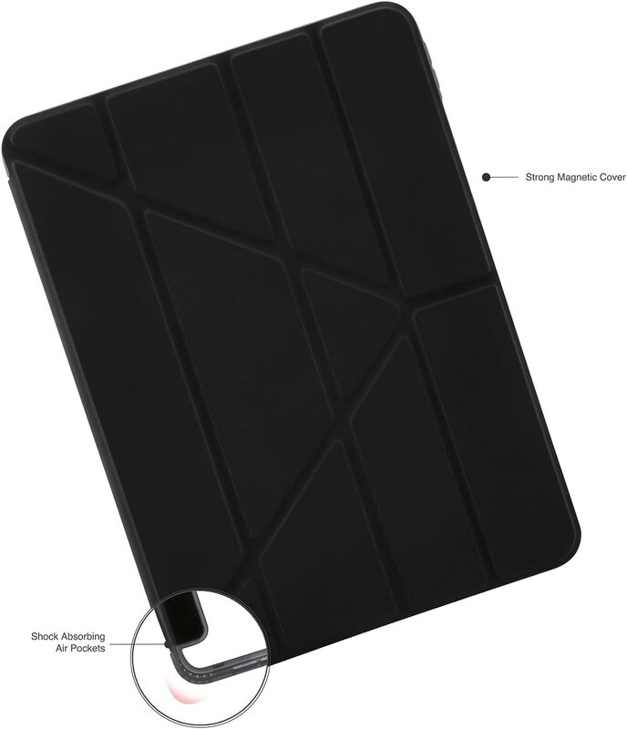 Pipetto Origami No1 for Apple iPad Pro 11 inch case (2024) M4 Smart Cover with 5 in 1 stand - Black